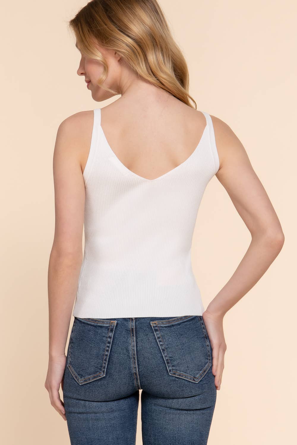 Double V-neck Cami Spring Sweater