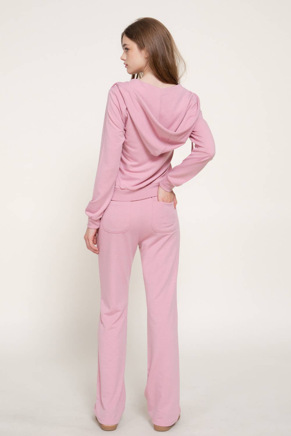 Long Sleeve Hoodie Jacket & Pants Sweatsuit Set