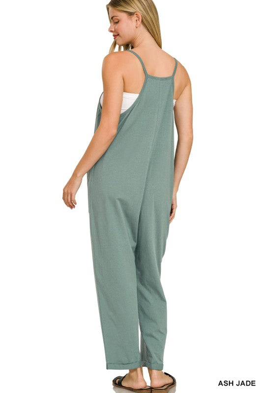 Spaghetti Strap Pocketed Jumpsuit
