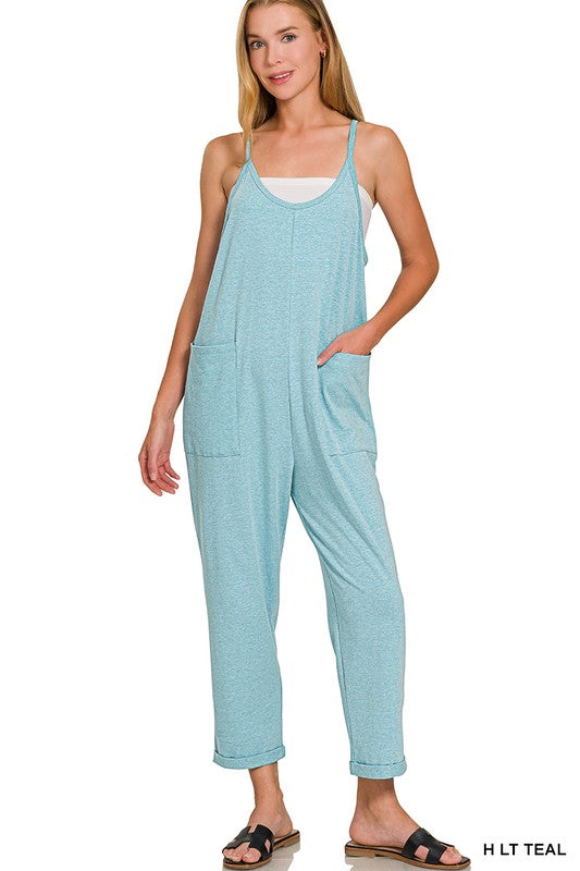 Spaghetti Strap Pocketed Jumpsuit