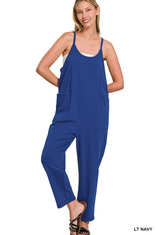 Spaghetti Strap Pocketed Jumpsuit