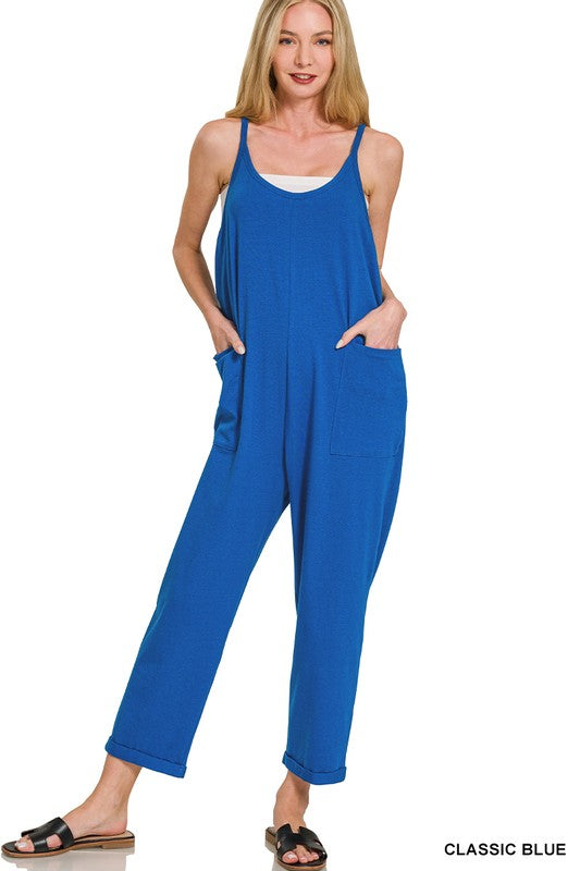 Spaghetti Strap Pocketed Jumpsuit