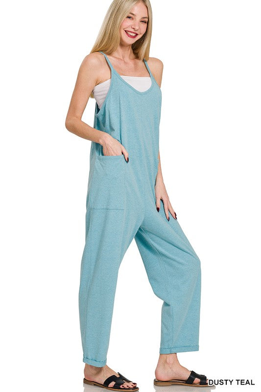 Spaghetti Strap Pocketed Jumpsuit