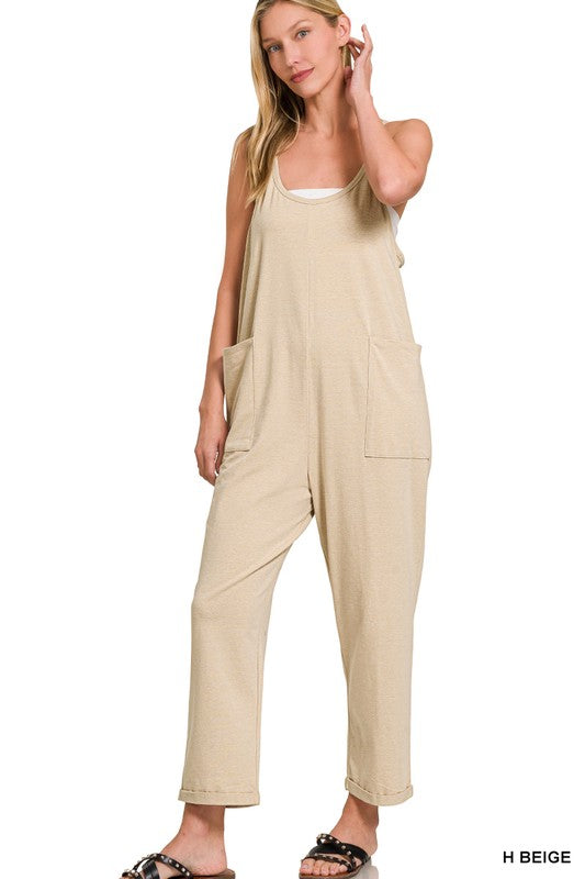 Spaghetti Strap Pocketed Jumpsuit