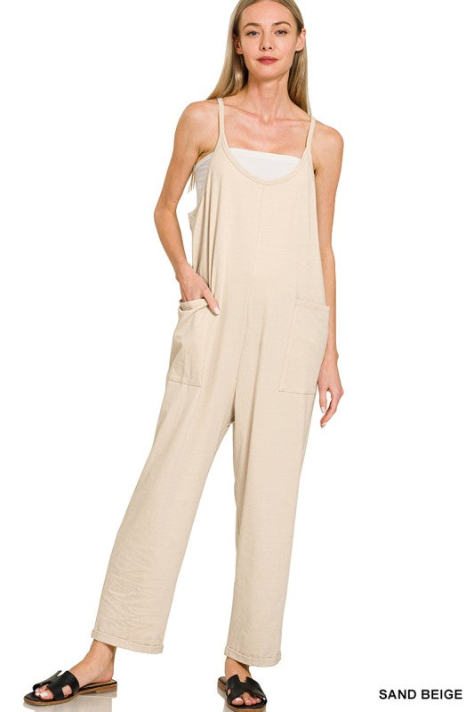 Spaghetti Strap Pocketed Jumpsuit