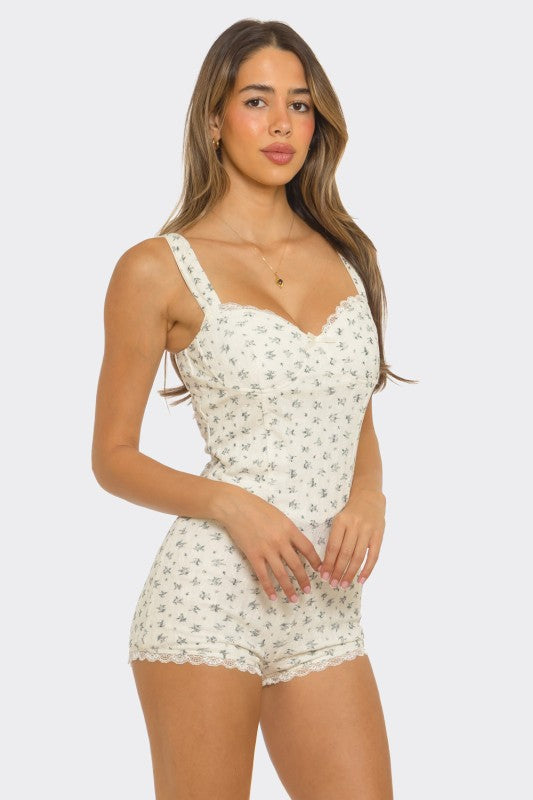 Floral Print Romper