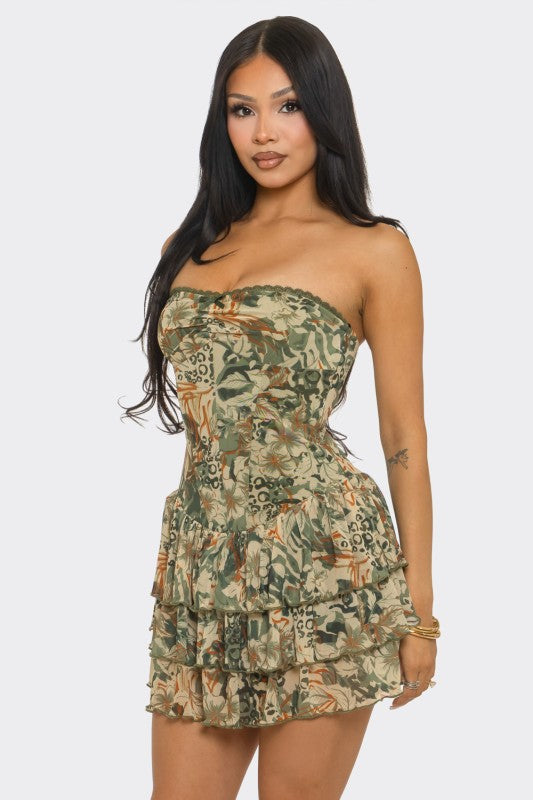 Printed Mini Tube Dress