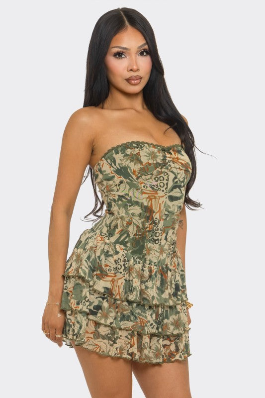 Printed Mini Tube Dress