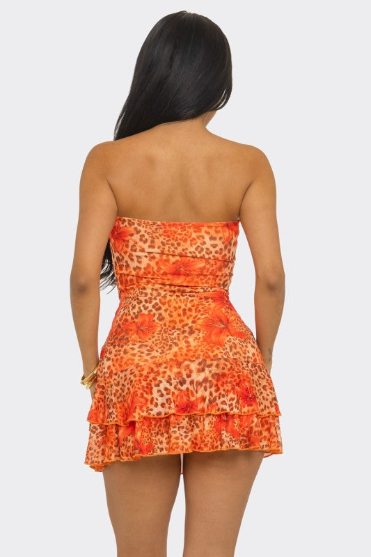 Tube Mini Print Dress