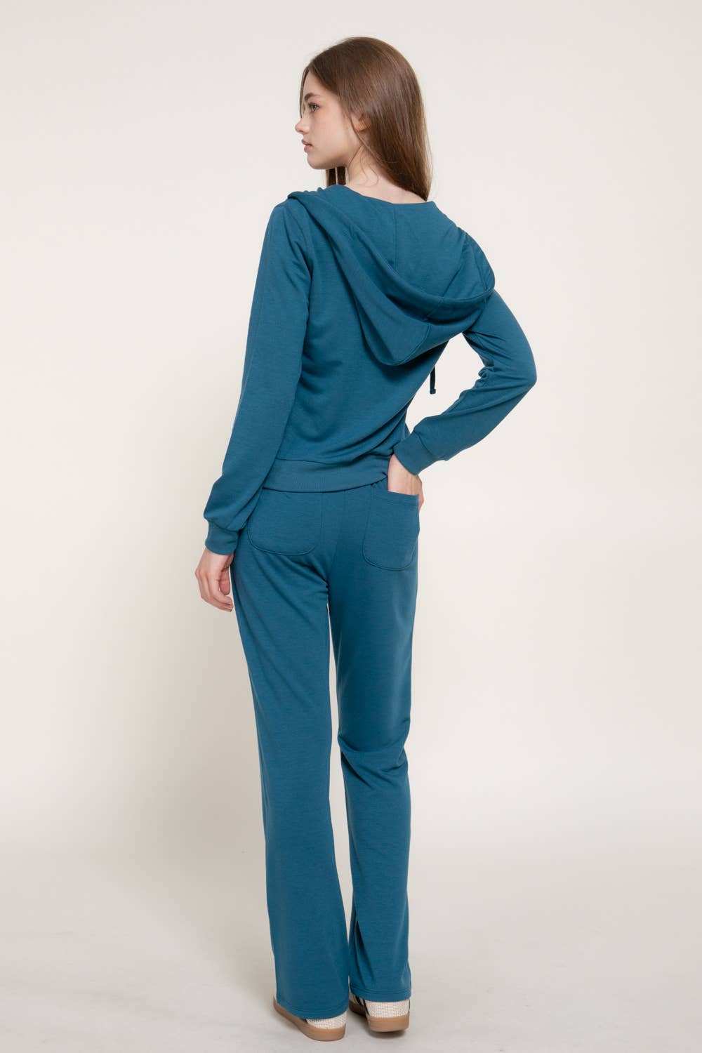 Long Sleeve Hoodie Jacket & Pants Sweatsuit Set