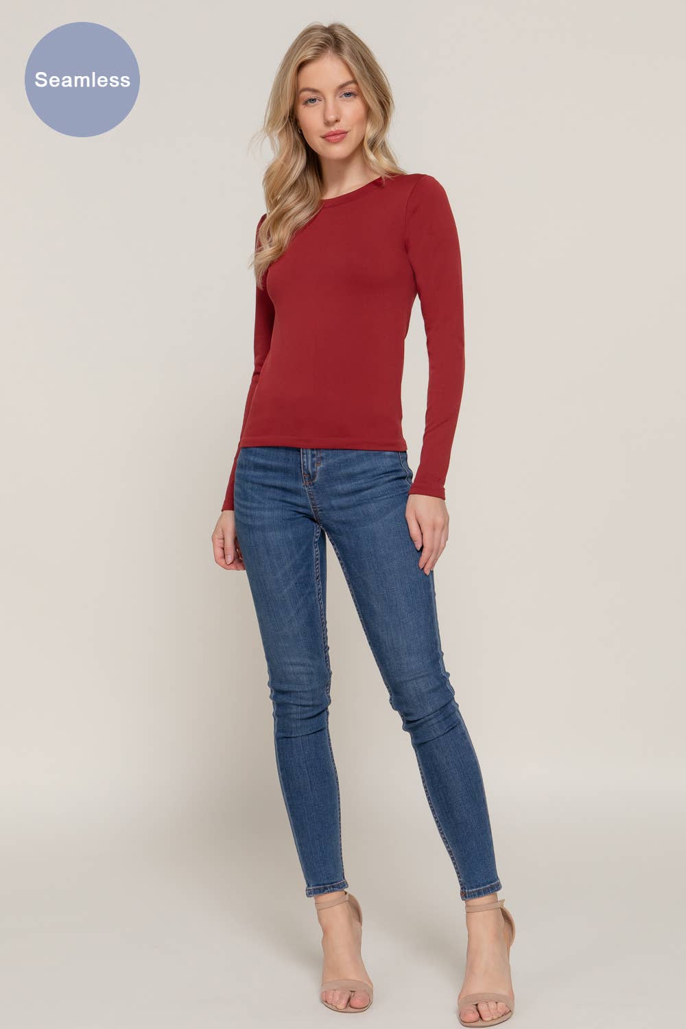 Long Sleeve Crew Neck Inner Seamless Top