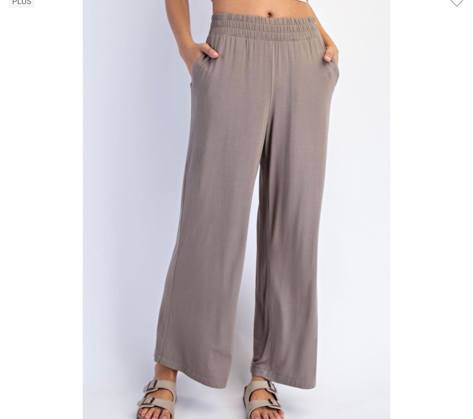 Women’s High-Waist Modal Cropped Wide Leg Pants