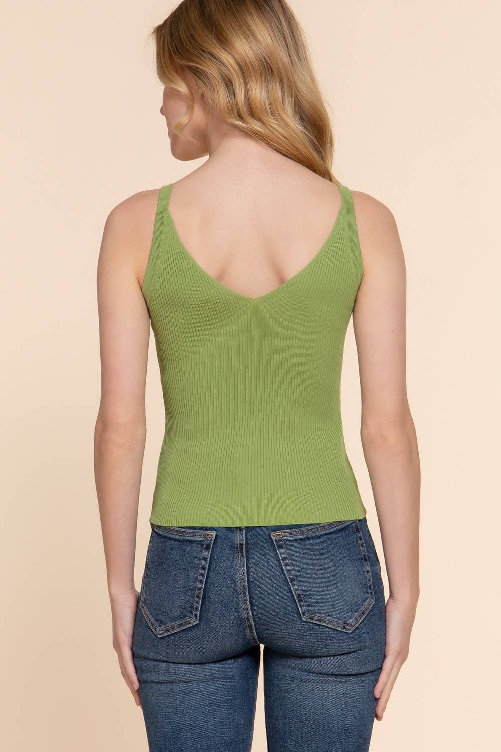 Double V-neck Cami Spring Sweater