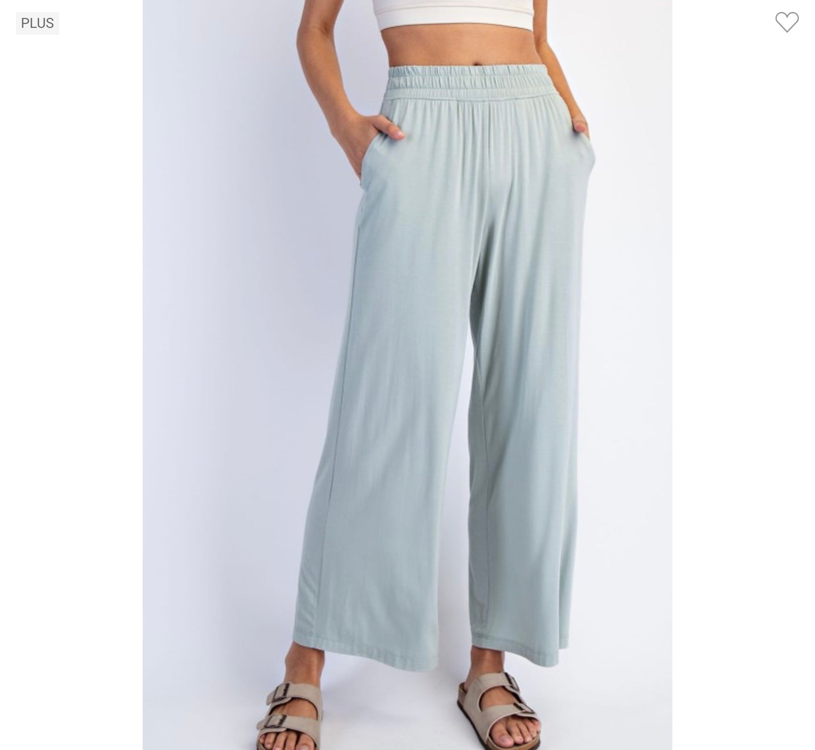Women’s High-Waist Modal Cropped Wide Leg Pants