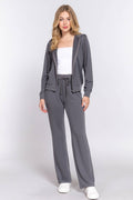 Long Sleeve Hoodie Jacket & Pants Sweatsuit Set