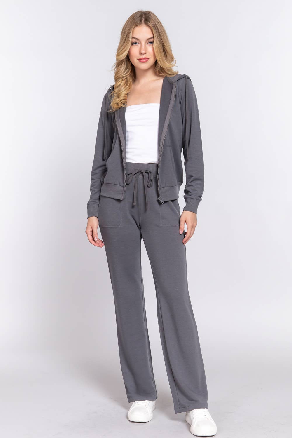 Long Sleeve Hoodie Jacket & Pants Sweatsuit Set