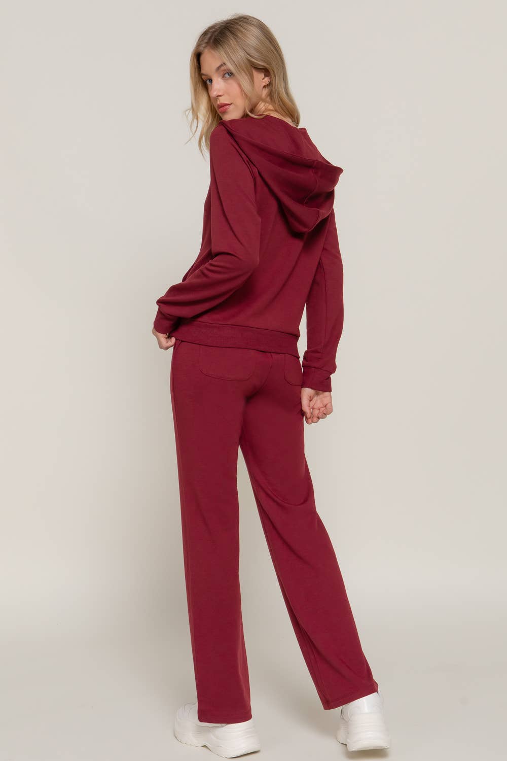 Long Sleeve Hoodie Jacket & Pants Sweatsuit Set