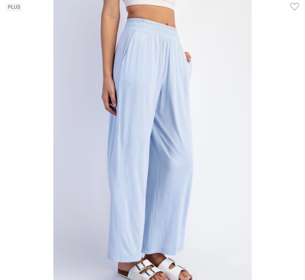 Women’s High-Waist Modal Cropped Wide Leg Pants