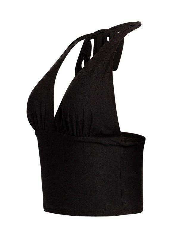 Brushed Halter Crop Top