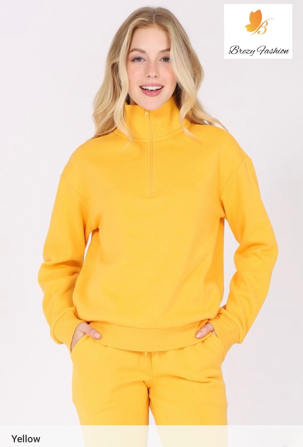Quarter-zip Fleece Pullover Sweatshirt