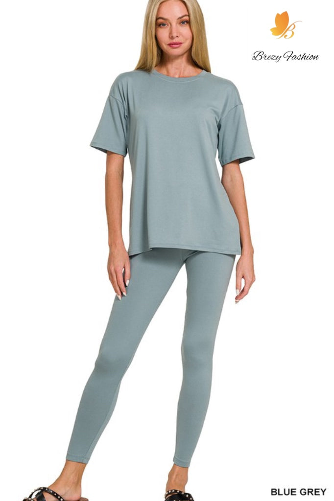 Brushed Dty Microfiber Short Slv Loungewea