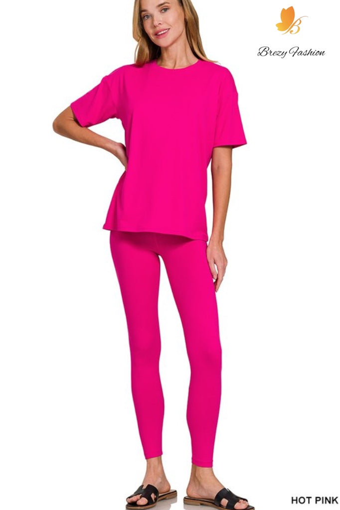 Brushed Dty Microfiber Short Slv Loungewea