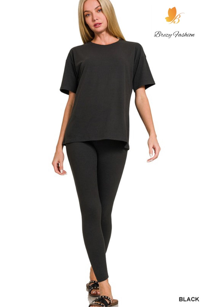 Brushed Dty Microfiber Short Slv Loungewea