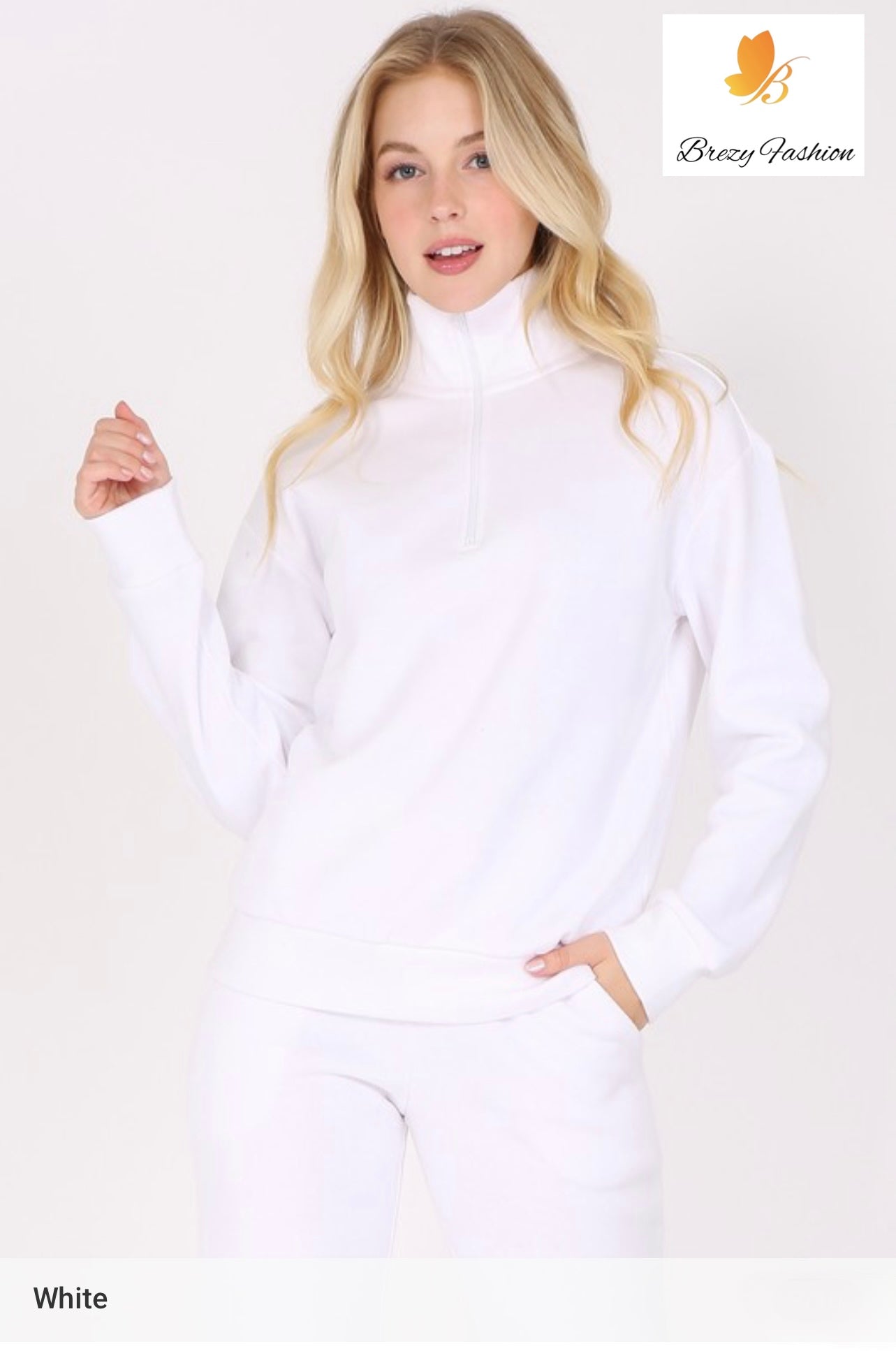 Quarter-zip Fleece Pullover Sweatshirt