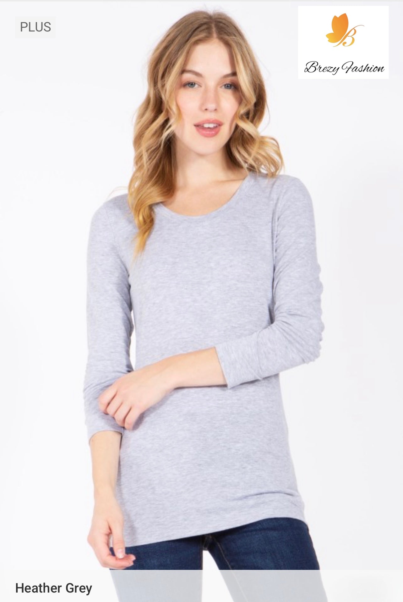 Basic Long Sleeve Round Neck Tee