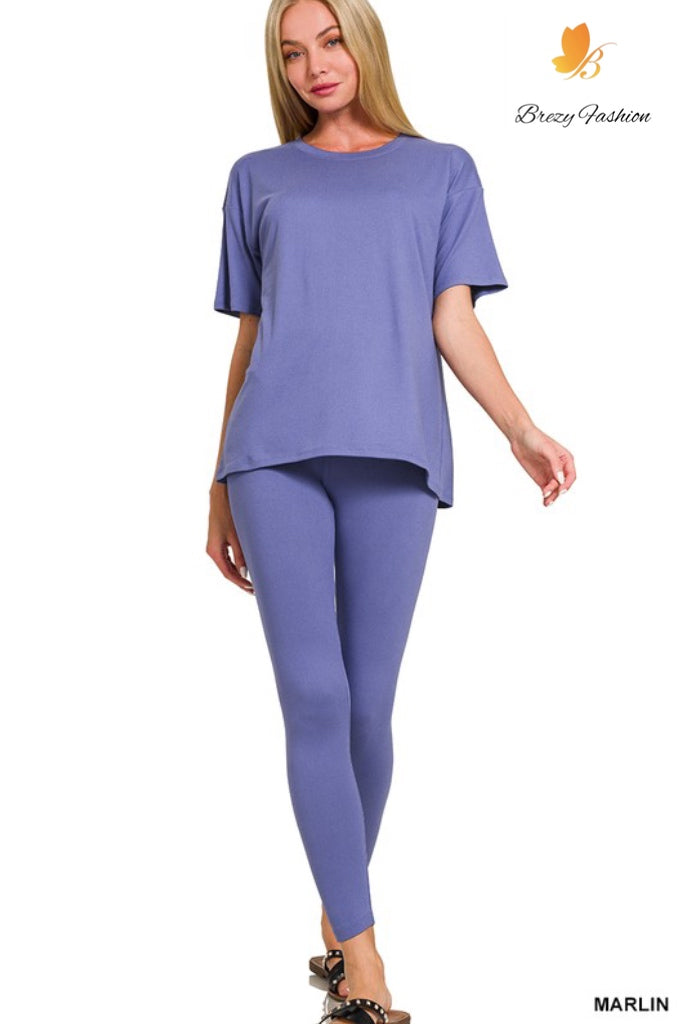 Brushed Dty Microfiber Short Slv Loungewea