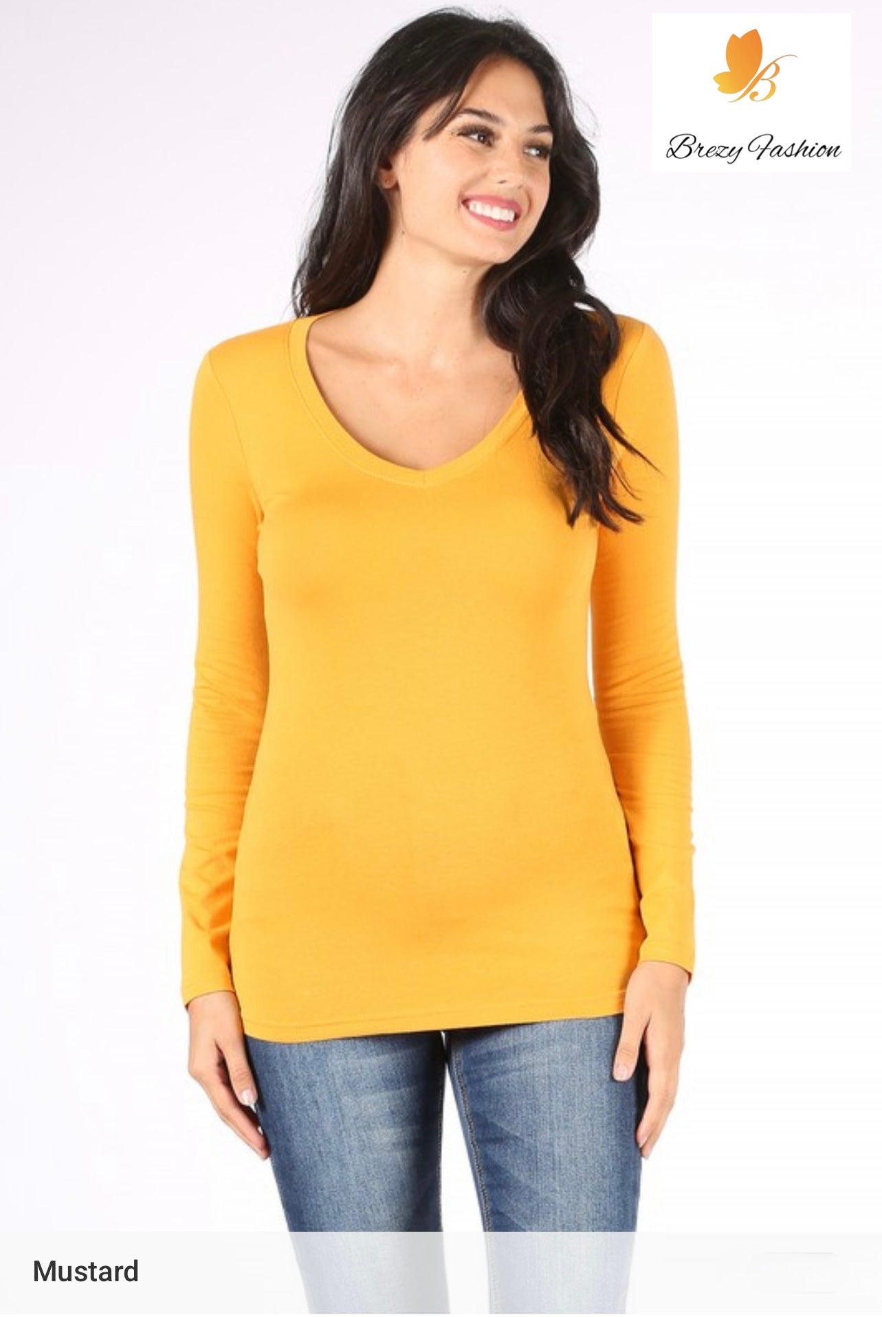 Basic Long Sleeve Round Neck Tee