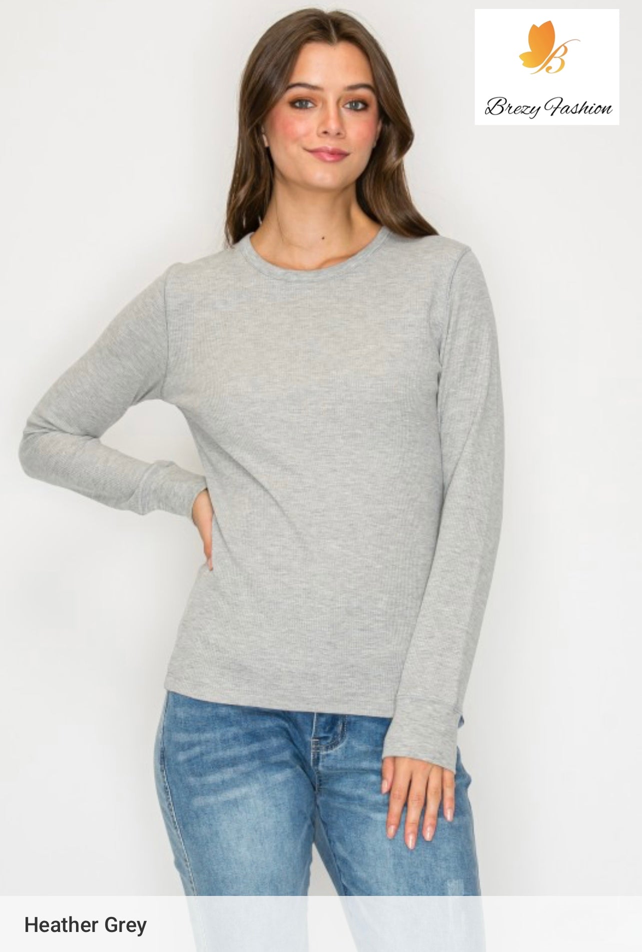 Long Sleeve V-neck Thermal Top