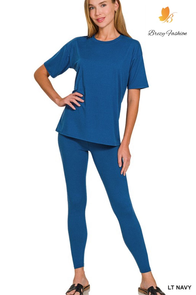 Brushed Dty Microfiber Short Slv Loungewea