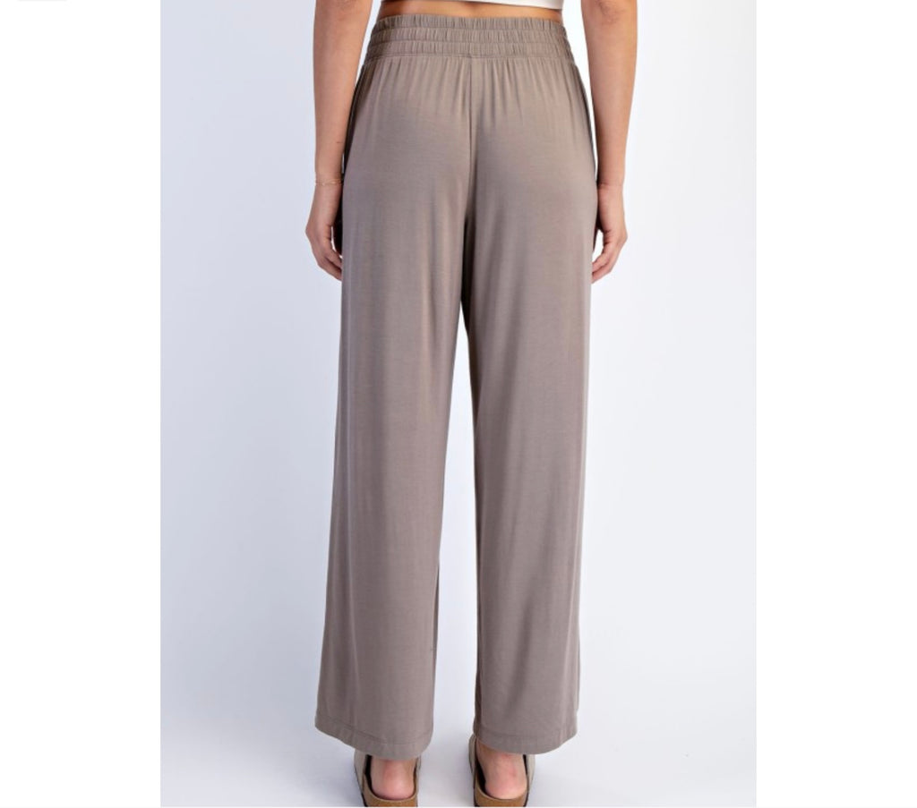 Women’s High-Waist Modal Cropped Wide Leg Pants