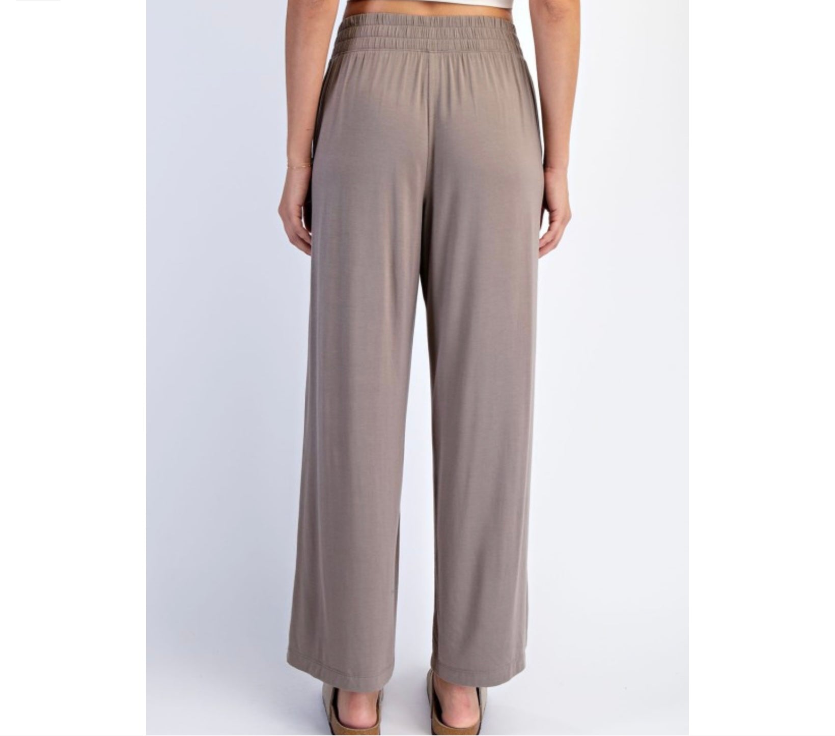 Women’s High-Waist Modal Cropped Wide Leg Pants