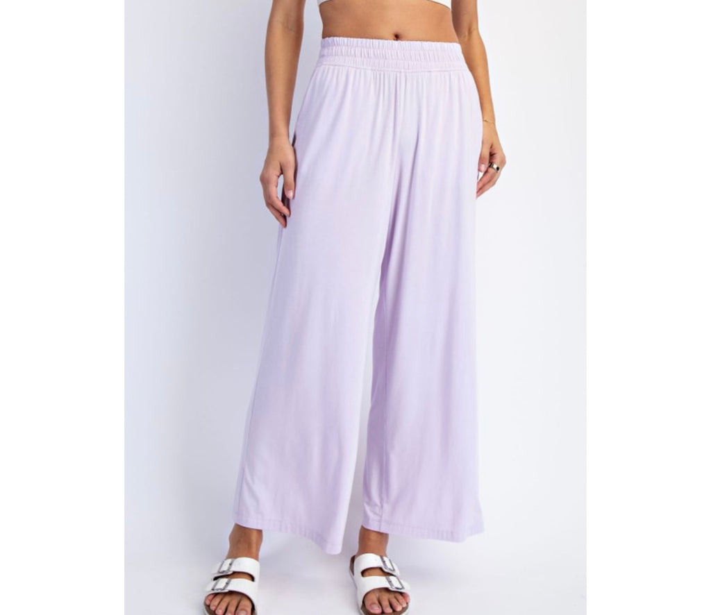 Women’s High-Waist Modal Cropped Wide Leg Pants
