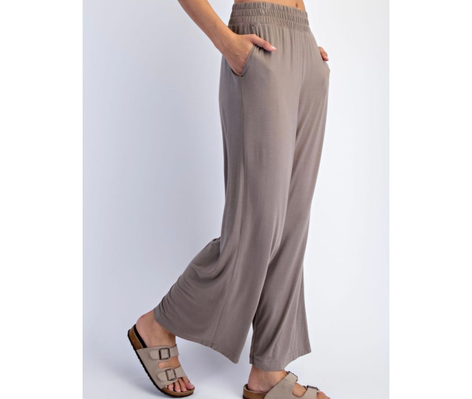 Women’s High-Waist Modal Cropped Wide Leg Pants