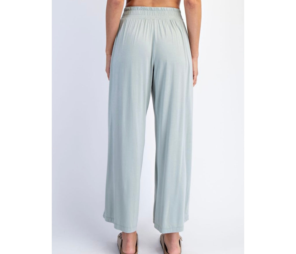 Women’s High-Waist Modal Cropped Wide Leg Pants