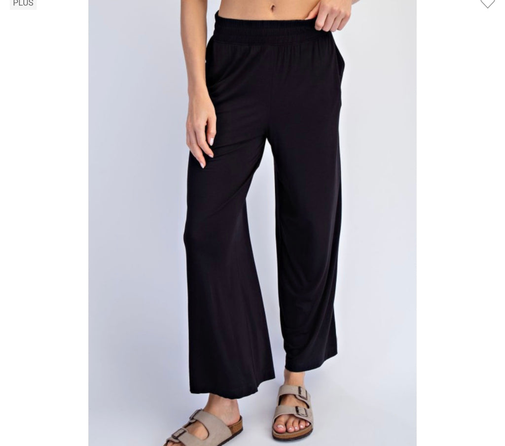 Women’s High-Waist Modal Cropped Wide Leg Pants
