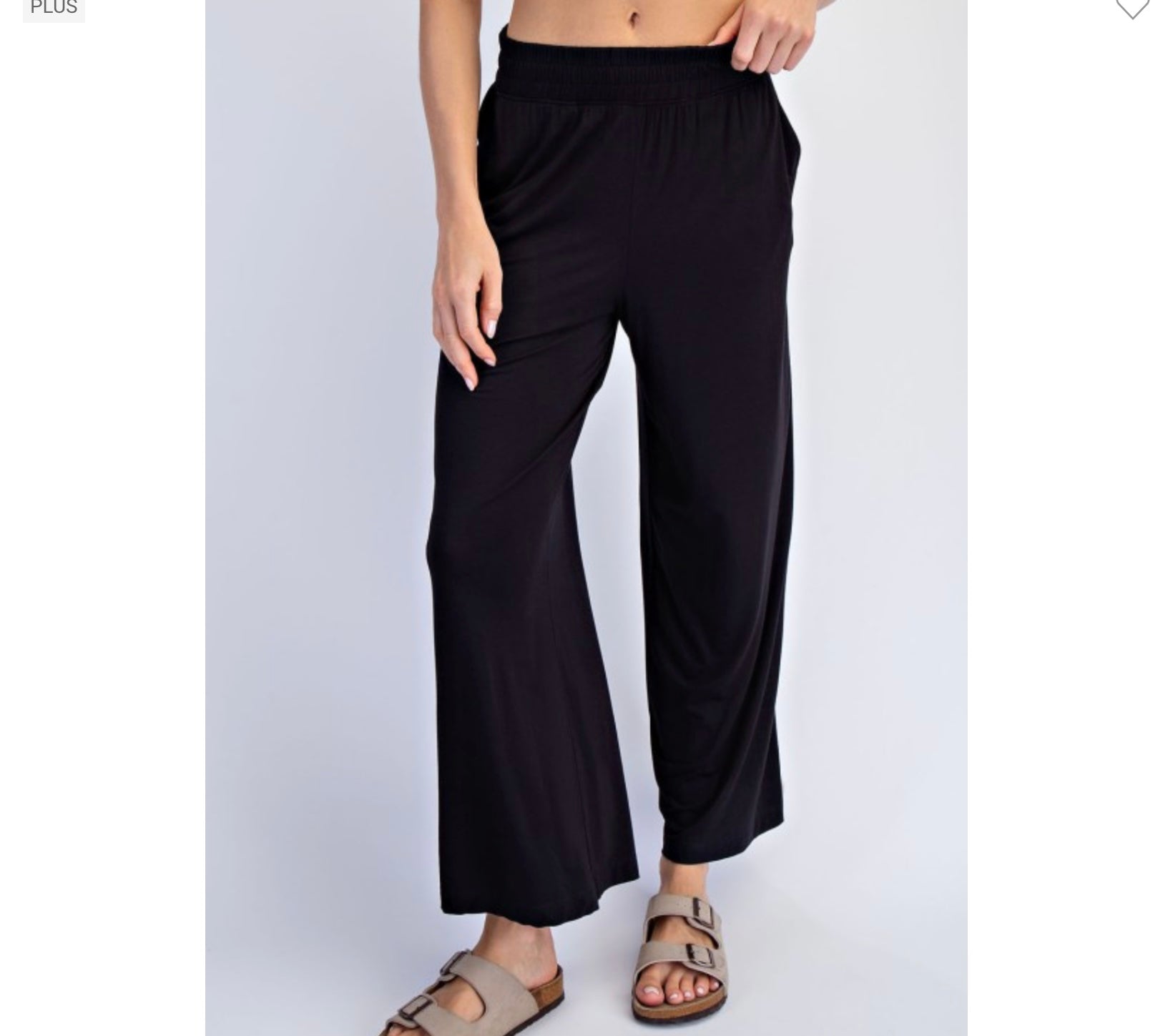 Women’s High-Waist Modal Cropped Wide Leg Pants