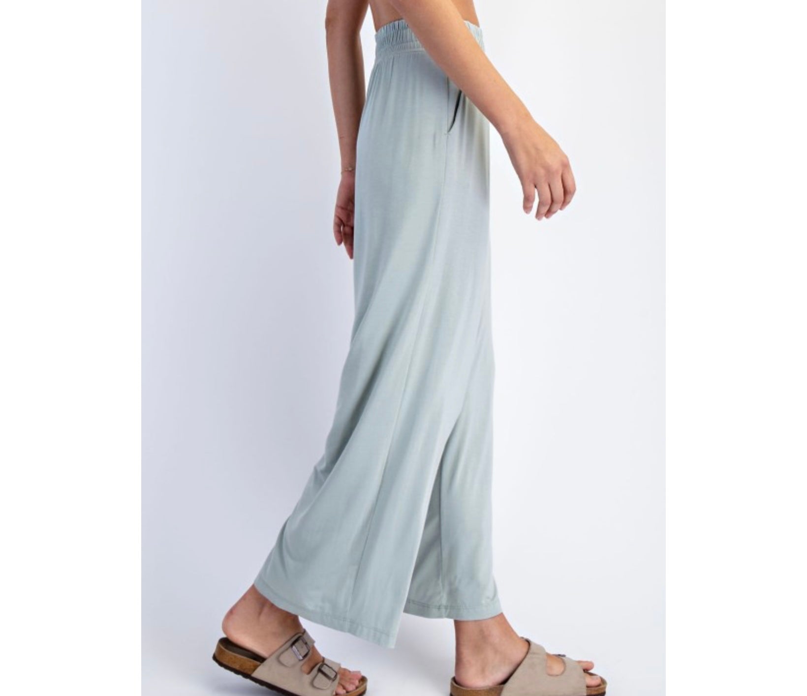 Women’s High-Waist Modal Cropped Wide Leg Pants