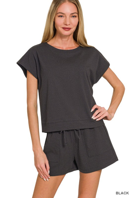 Cozy Premium Cotton Top & Shorts Set