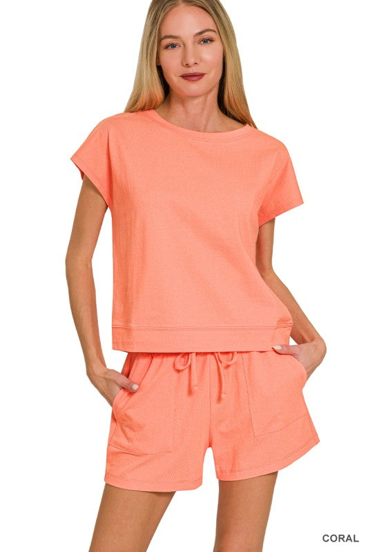 Cozy Premium Cotton Top & Shorts Set