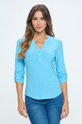 Henley Necked Blouse