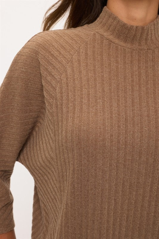 Petite Raglan Mockneck Sweatshirt