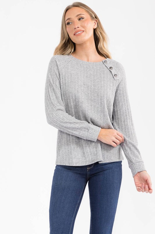 Tortoise Button Sweatshirt