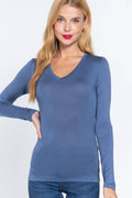 Long Sleeve V-neck Top