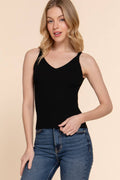 Double V-neck Cami Spring Sweater