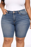 Plus Size Denim Jeans Women Bermuda Short Pants Stretch