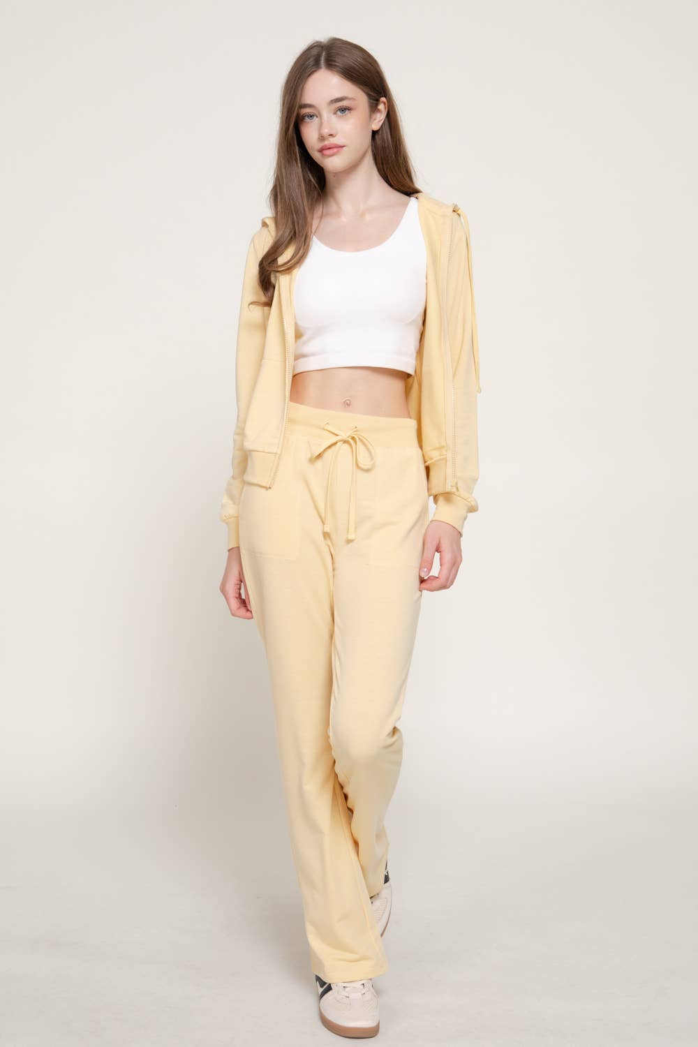Long Sleeve Hoodie Jacket & Pants Sweatsuit Set